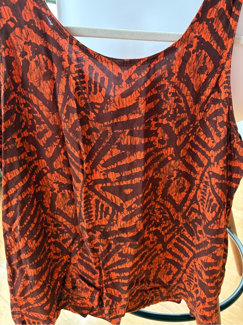 Dakota Orange and Black Vintage Tank Top